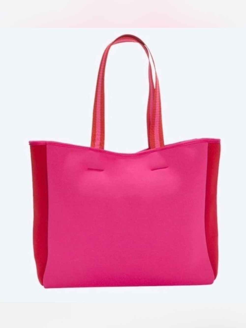 Summersalt Hot Pink & Red Neoprene Beach Tote Bag NWT